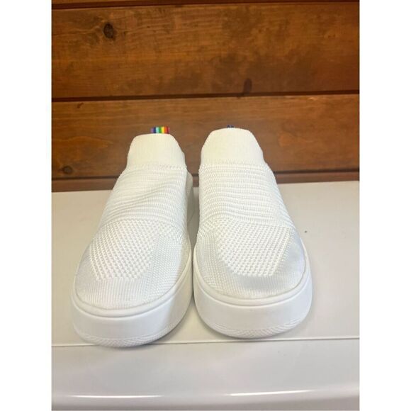 Steve Madden BEALE Sz 8.5 White  Knit Fabric Slip On Shoes - Picture 7 of 8